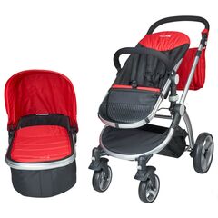 Carucior 2 in 1 Veneto rosu Kidscare, Culoare: Rosu