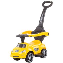 Masinuta de impins Chipolino Turbo yellow cu maner, Culoare: Galben