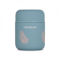 Termos mancare solida Mini Terra Palms 280 ml Miniland, Culoare: Turquoise, Cantitate: 280ml