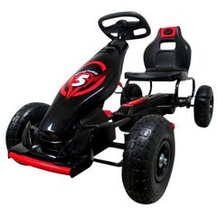 Kart cu pedale Gokart, 4-10 ani, roti gonflabile, G8 R-Sport - Rosu, Culoare: Rosu