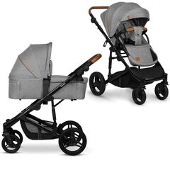 Lionelo - Carucior 2 in 1 Mari Tour, 0-22 kg, Gri, Culoare: Gri, Model: 2 in 1