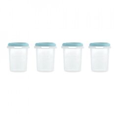 Set 4 Recipiente Ermetice gradate 250 ml Terra Ocean Miniland, Culoare: Albastru, Cantitate: 250ml