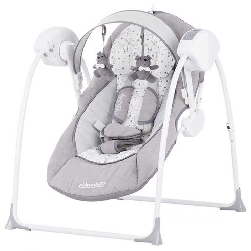 Leagan electric Chipolino Lullaby Grey, Culoare: Gri