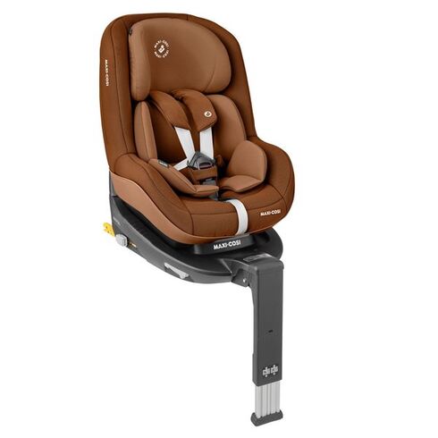 Scaun auto Pearl Pro2 Maxi Cosi cu baza Familyfix3 I-Size Authentic Cognac, Culoare: Maro, Grupa: 61-105cm (4luni - 4ani)