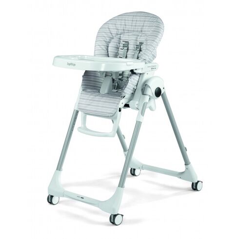 Scaun de masa Prima Pappa Zero Peg Perego, Follow me Linear Grey, Culoare: Gri deschis