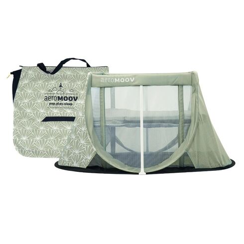 Patut Pliant Pop Up Aeromoov, Seashell Olive, Culoare: Verde, Dimensiuni: 120x60