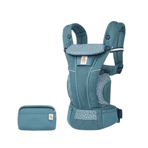 Marsupiu OMNI Breeze Ergobaby Twilight Blue Daisies, Culoare: Turquoise