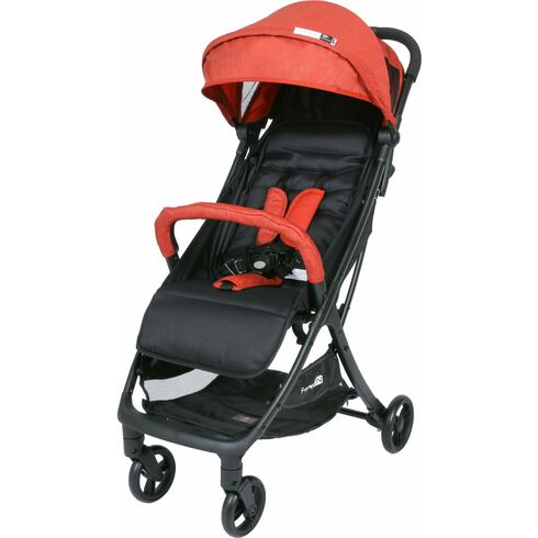 Carucior sport pliabil tip troler, Solo, Cu capotina UPF 50+, FreeON, Red/Black, Culoare: Rosu/Negru, Model: sport