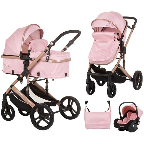 Carucior Chipolino Amore 3 in 1 flamingo, Culoare: Roz, Model: 3 in 1