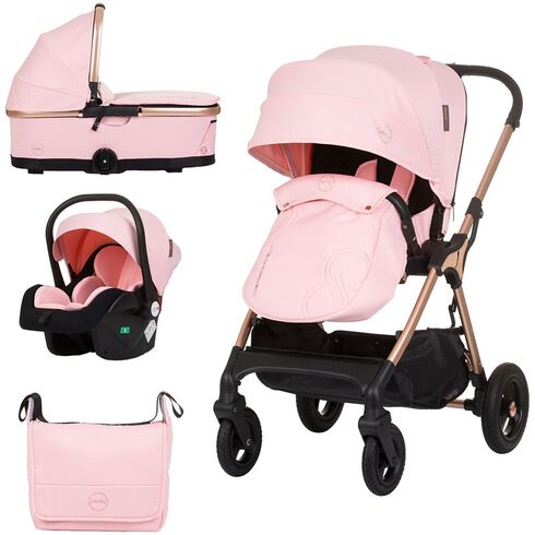 Carucior Chipolino Infinity 3 in 1 flamingo, Culoare: Roz, Model: 3 in 1