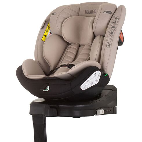 Scaun auto Chipolino Tourino I-Size 40-150 cm macadamia cu sistem Isofix, Culoare: Crem, Grupa: 0-36kg (0 luni - 12 ani)