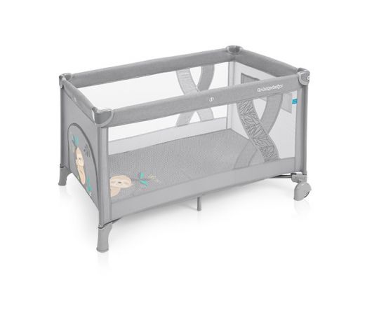 Patut pliabil Baby Design Simple - 07 Light Grey 2019, Culoare: Gri deschis, Dimensiuni: 120x60
